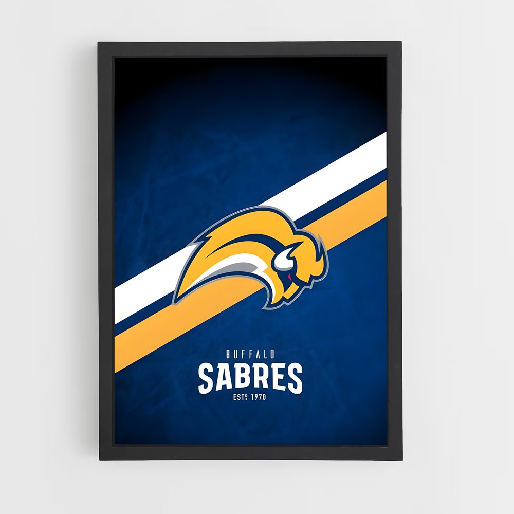 Poster Sabres en Action – affiche Hockey sur glace (vue 2)